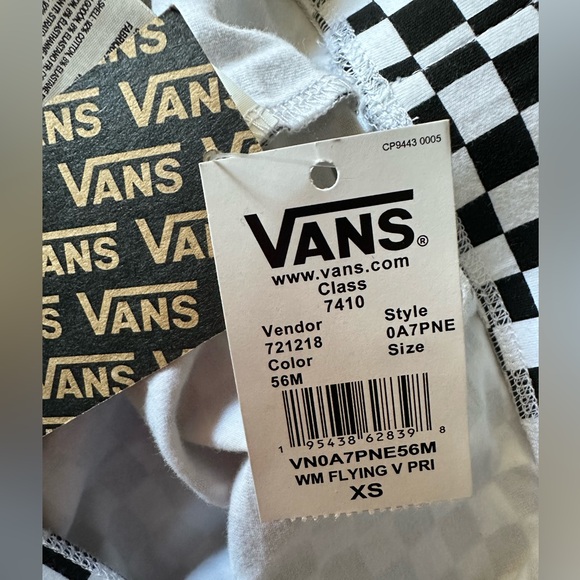 Vans Flying V Black & White Check Legging Shorts - NWT - Picture 6 of 6
